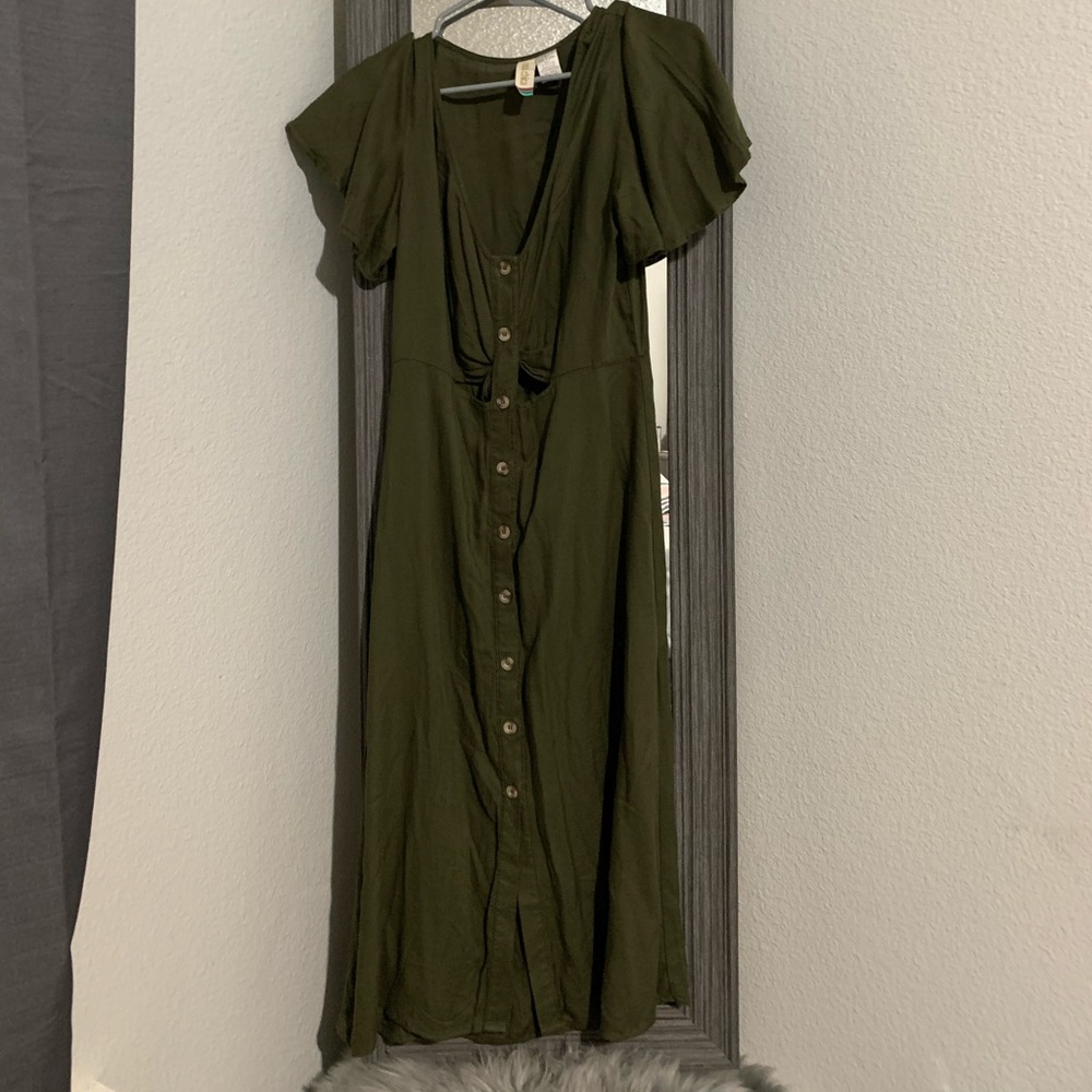 Olive green dress